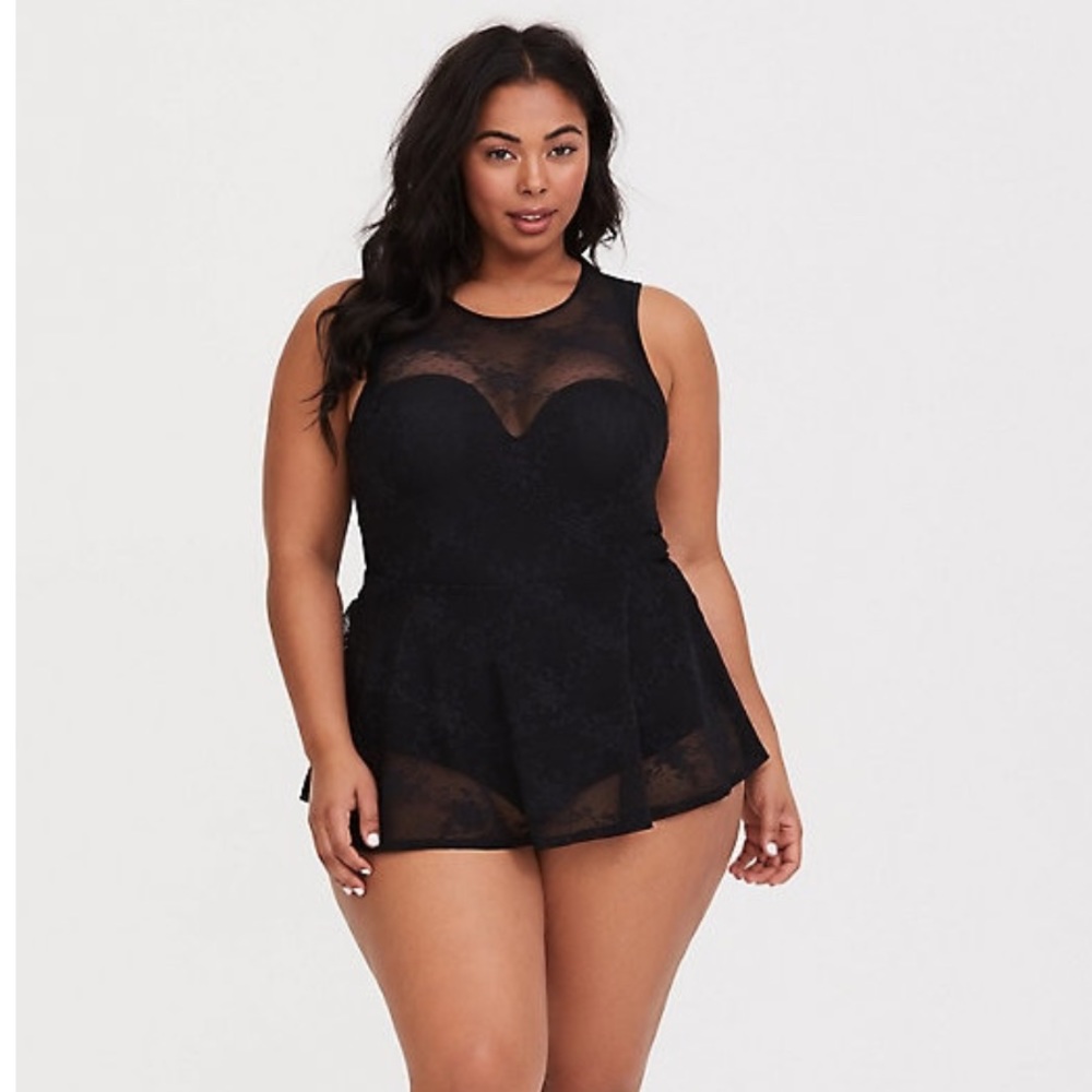 Torrid LACE PUSH-UP STRAPLESS SHAPING Swimsuit